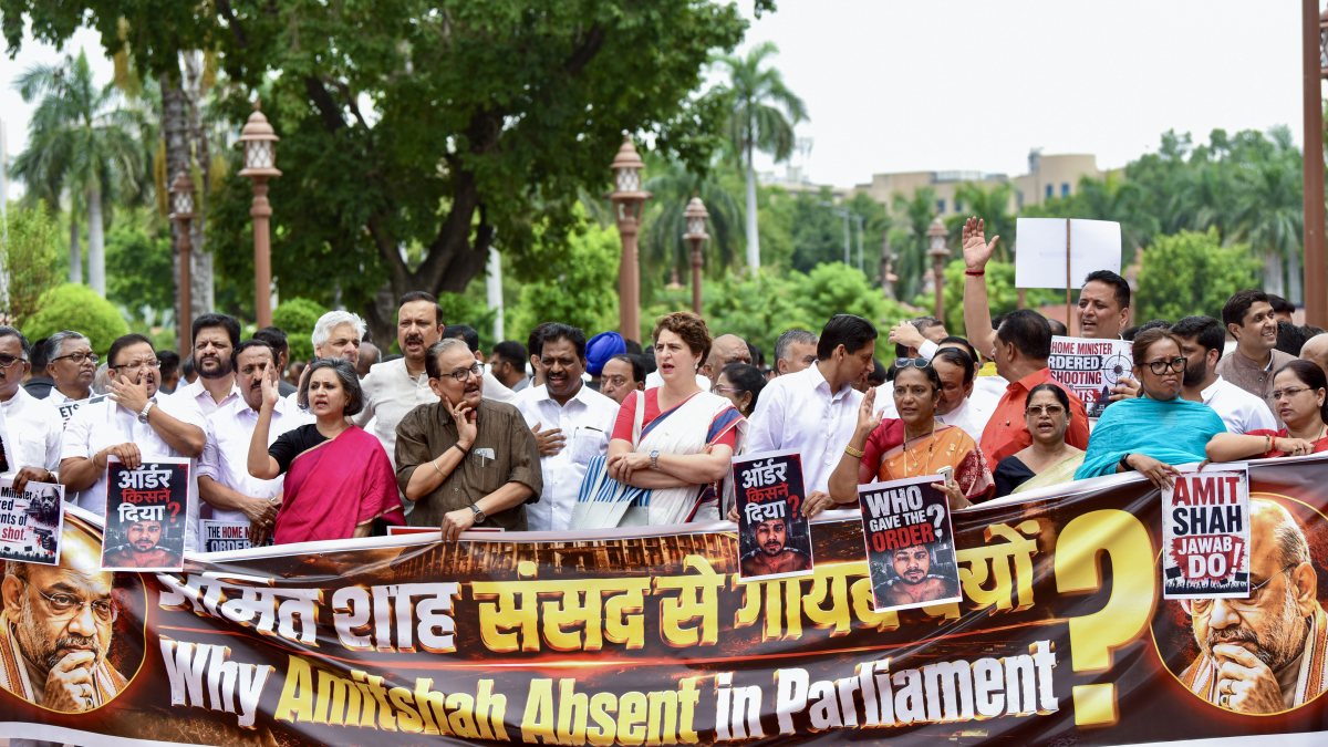 Opposition MPs protest over Ram Mandir donation embezzlement