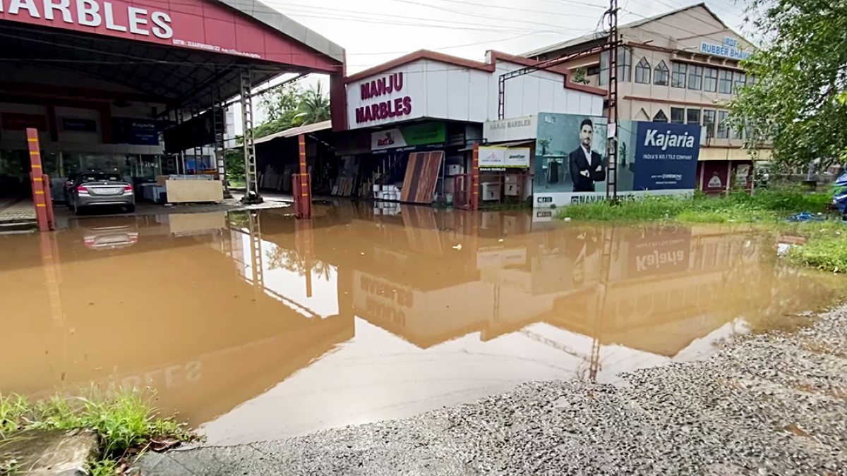 Kottayam faces flooding after heavy rainfall