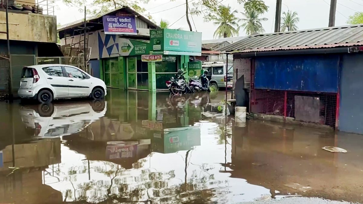 Kottayam faces flooding after heavy rainfall
