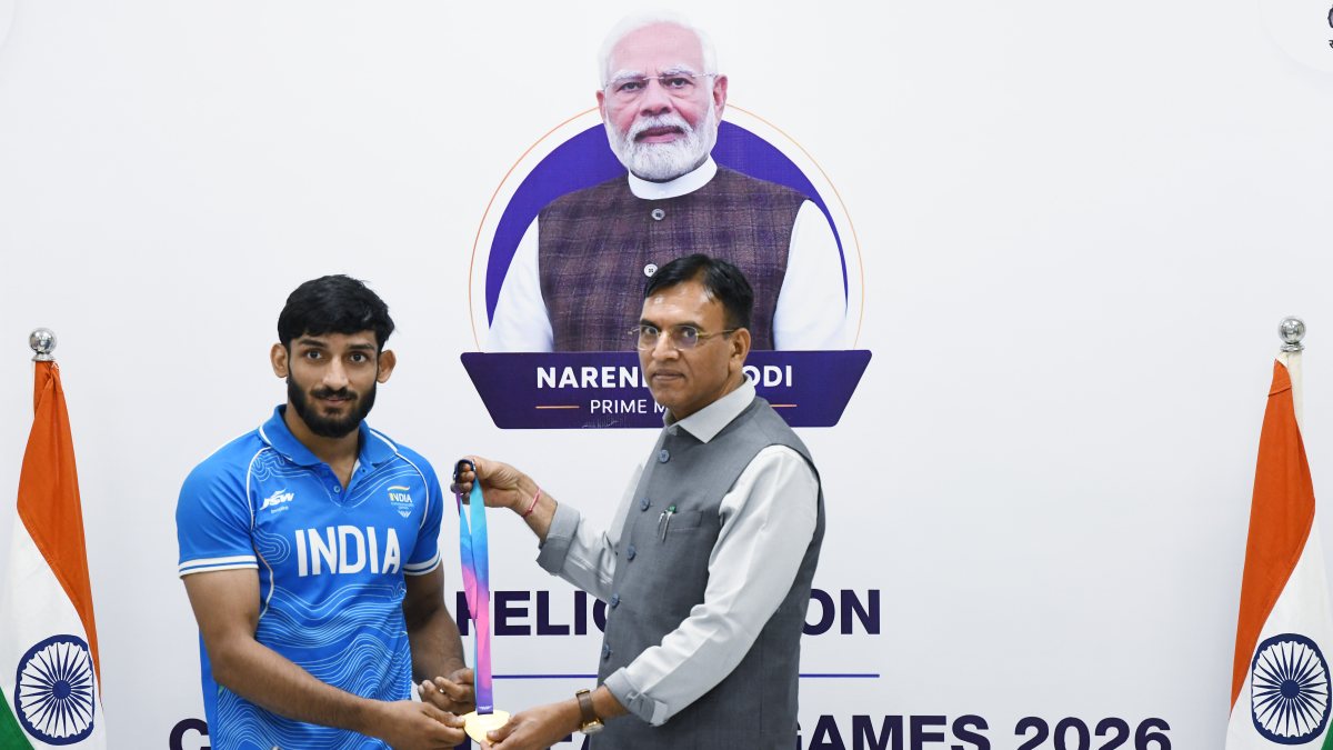 Judo gold medallist Harsh Singh felicitated by Sports Minister