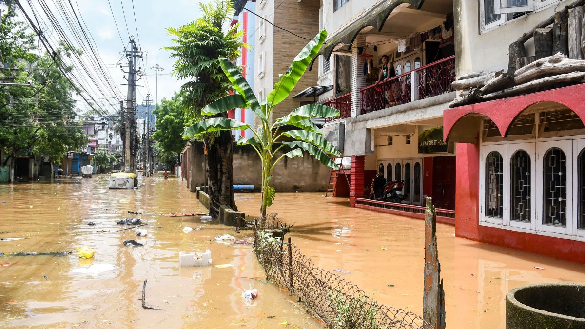 Guwahati's Anil Nagar areas submerged after heavy rainfall
