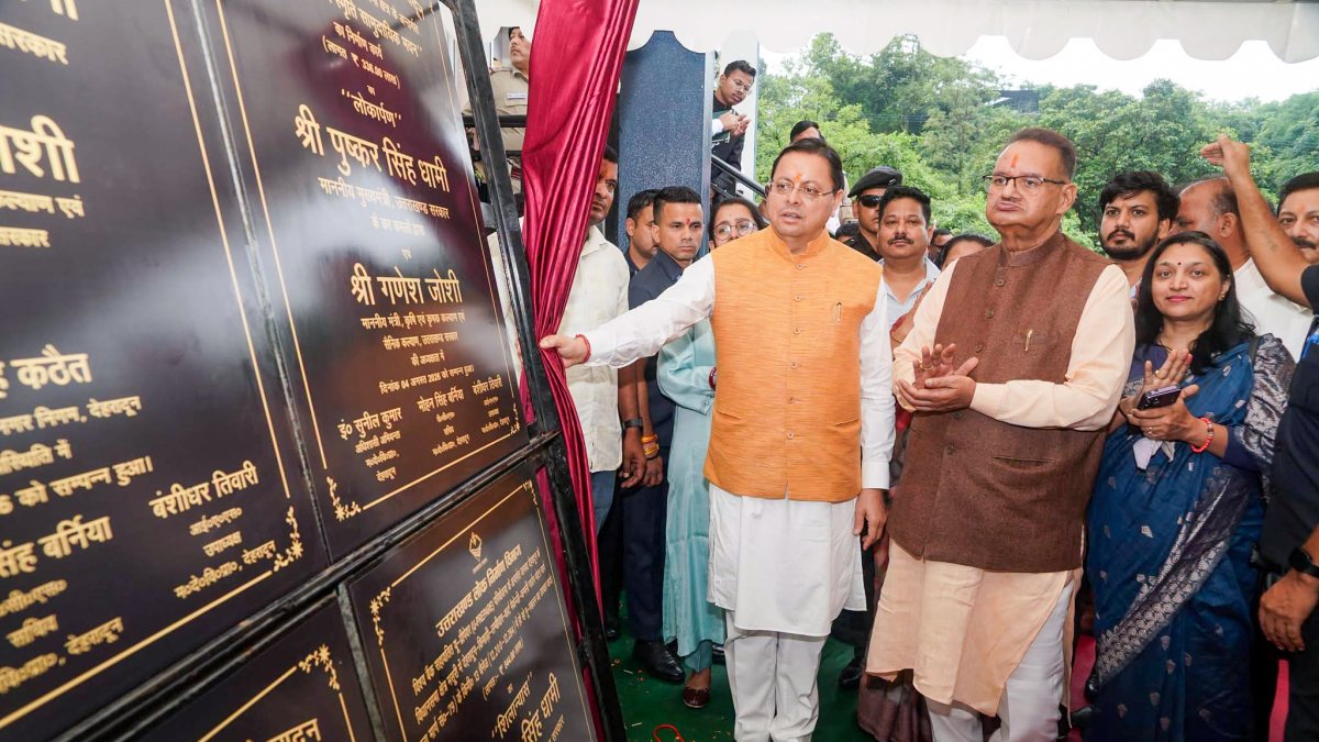 Dhami inaugurates memorial hall, Rs17 crore projects in Dehradun