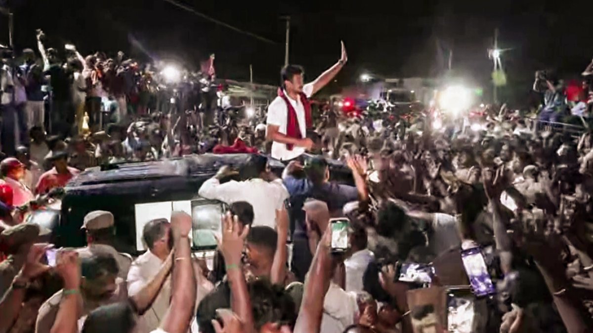 DMK leader Udhayanidhi Stalin departs police station after arrest