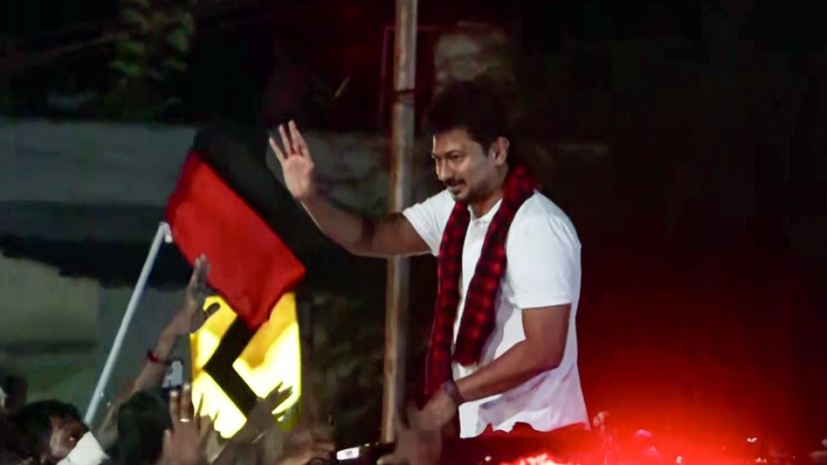 DMK leader Udhayanidhi Stalin departs police station after arrest