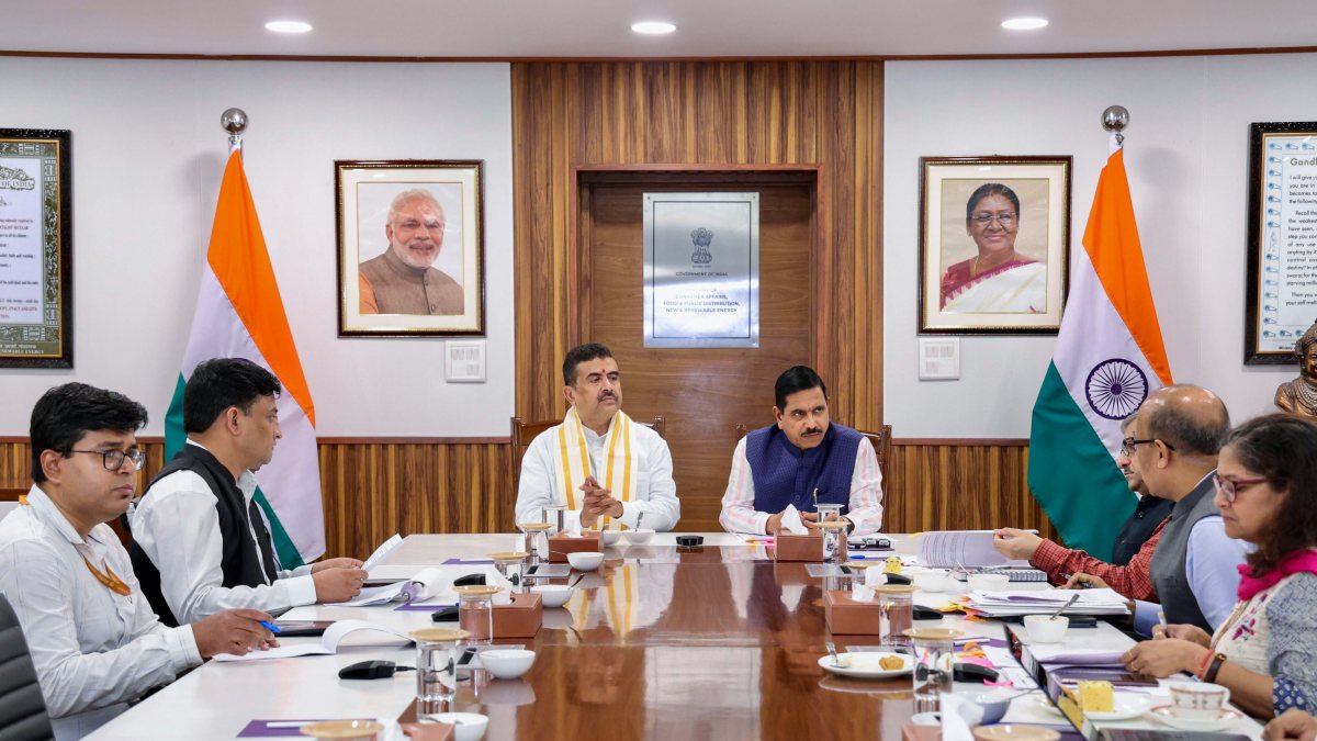 Union Minister Pralhad Joshi meets West Bengal CM Suvendu Adhikari in Delhi