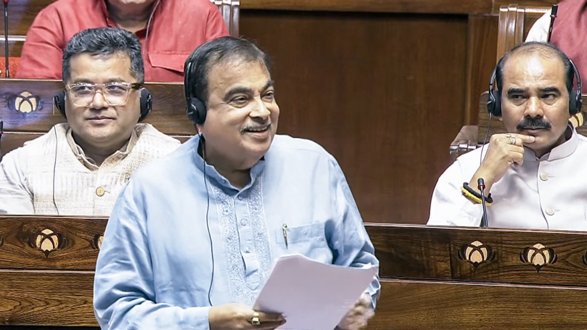 Nitin Gadkari addresses Rajya Sabha during Monsoon session