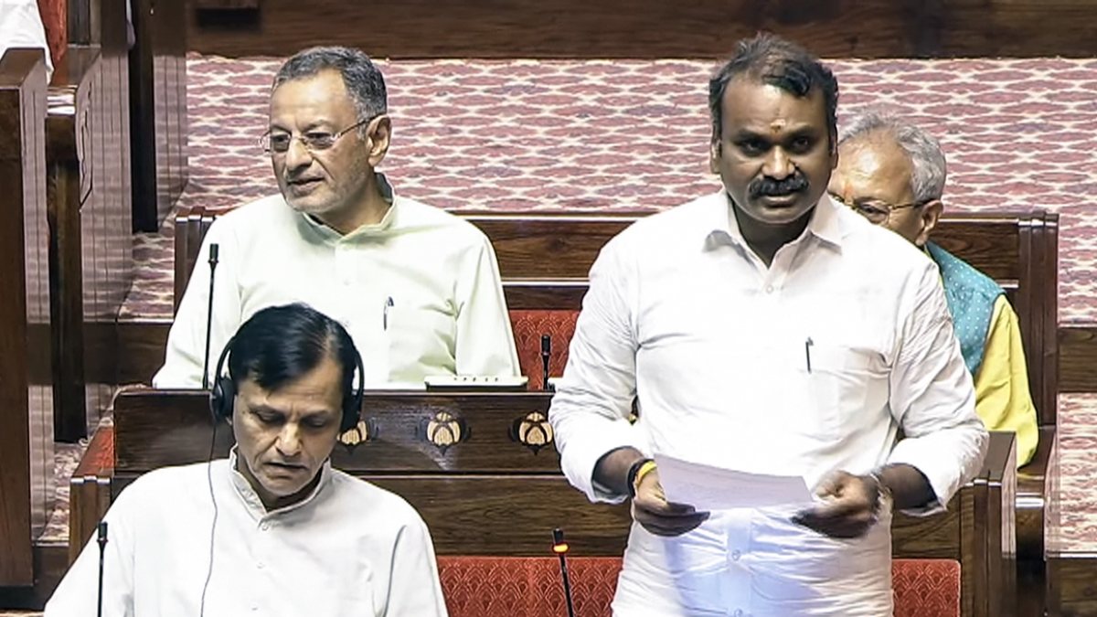 MoS Murugan addresses Rajya Sabha during Monsoon session