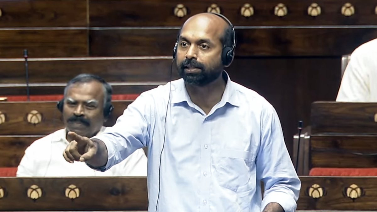 CPI(M) MP V. Sivadasan addresses Rajya Sabha in Monsoon session