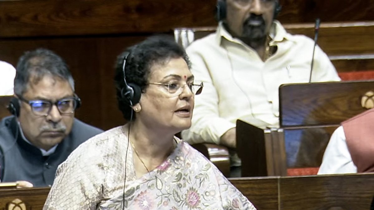 BJP MP Rekha Sharma addresses Rajya Sabha in Monsoon session
