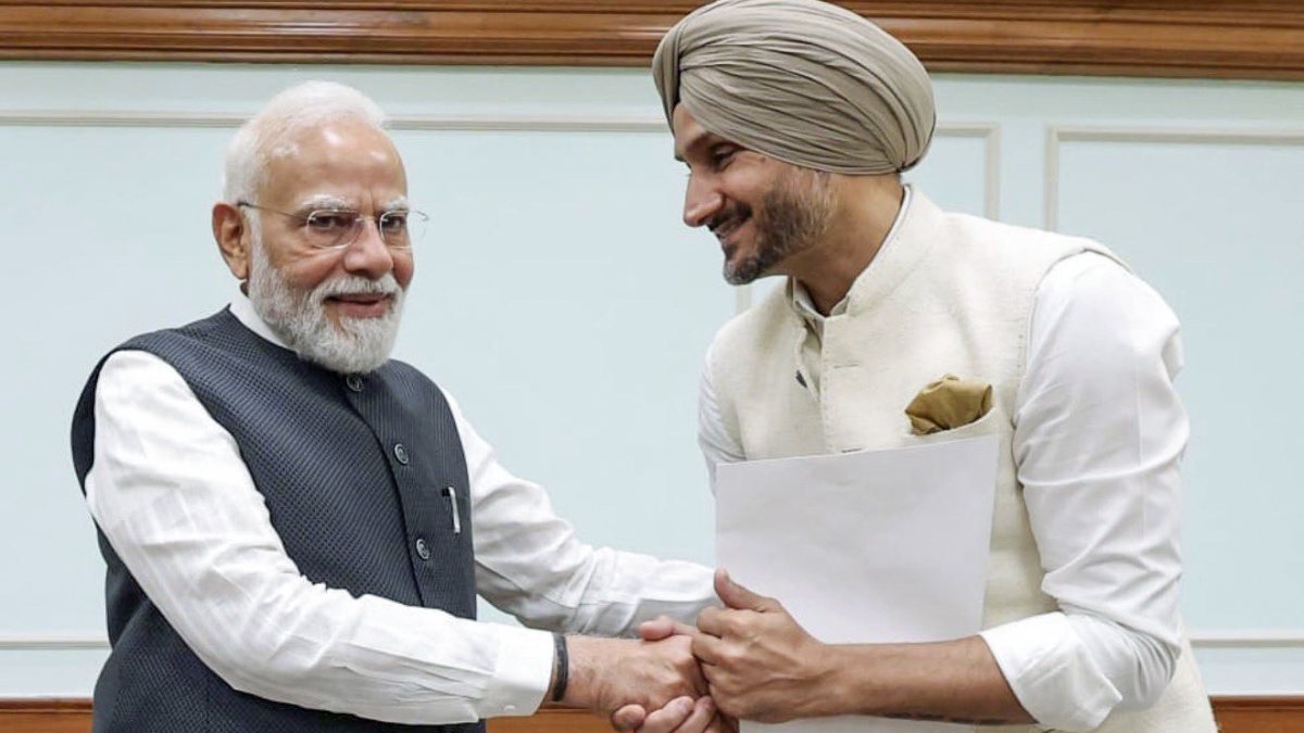 Cricketer-turned-MP Harbhajan Singh calls on PM Modi