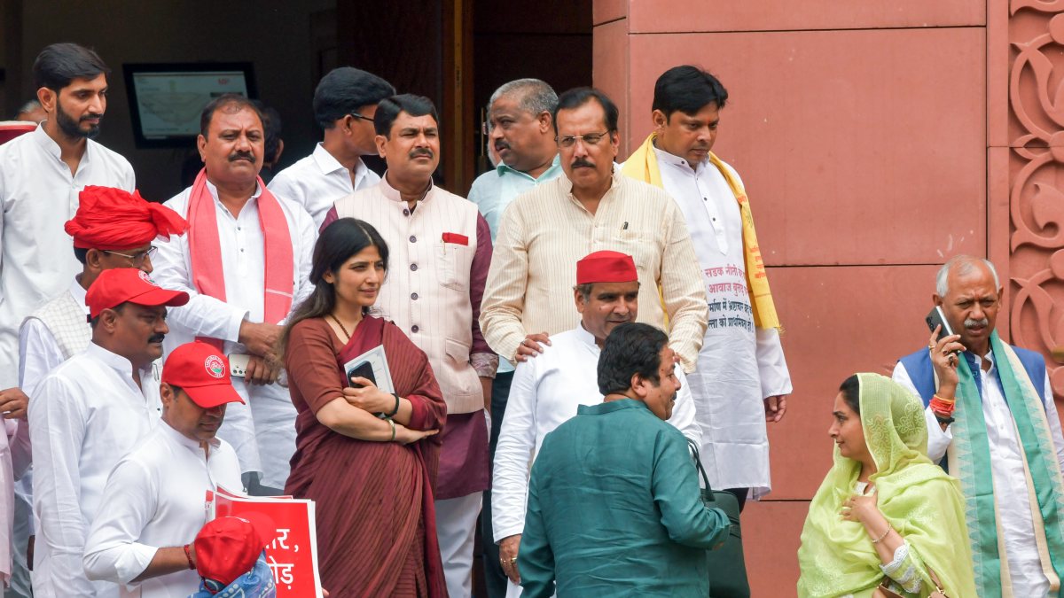 Opposition MPs gather at Parliament for monsoon session