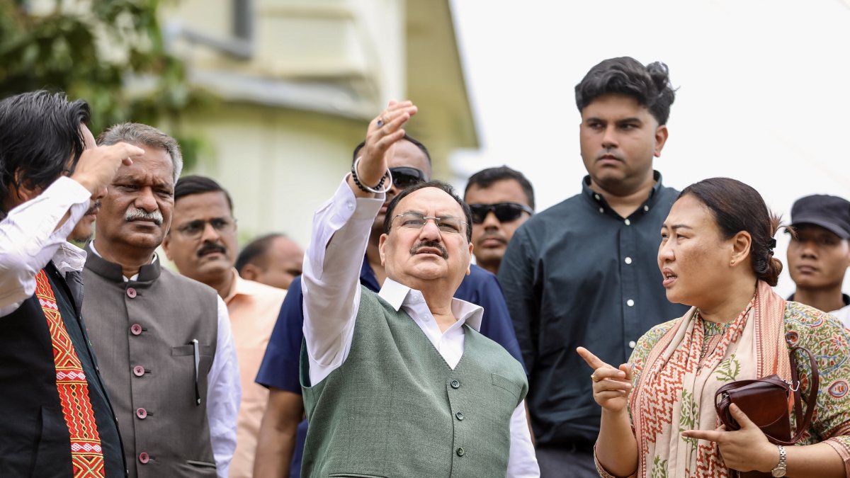 Nadda inspects landslide-hit areas in Nagaland's Mon