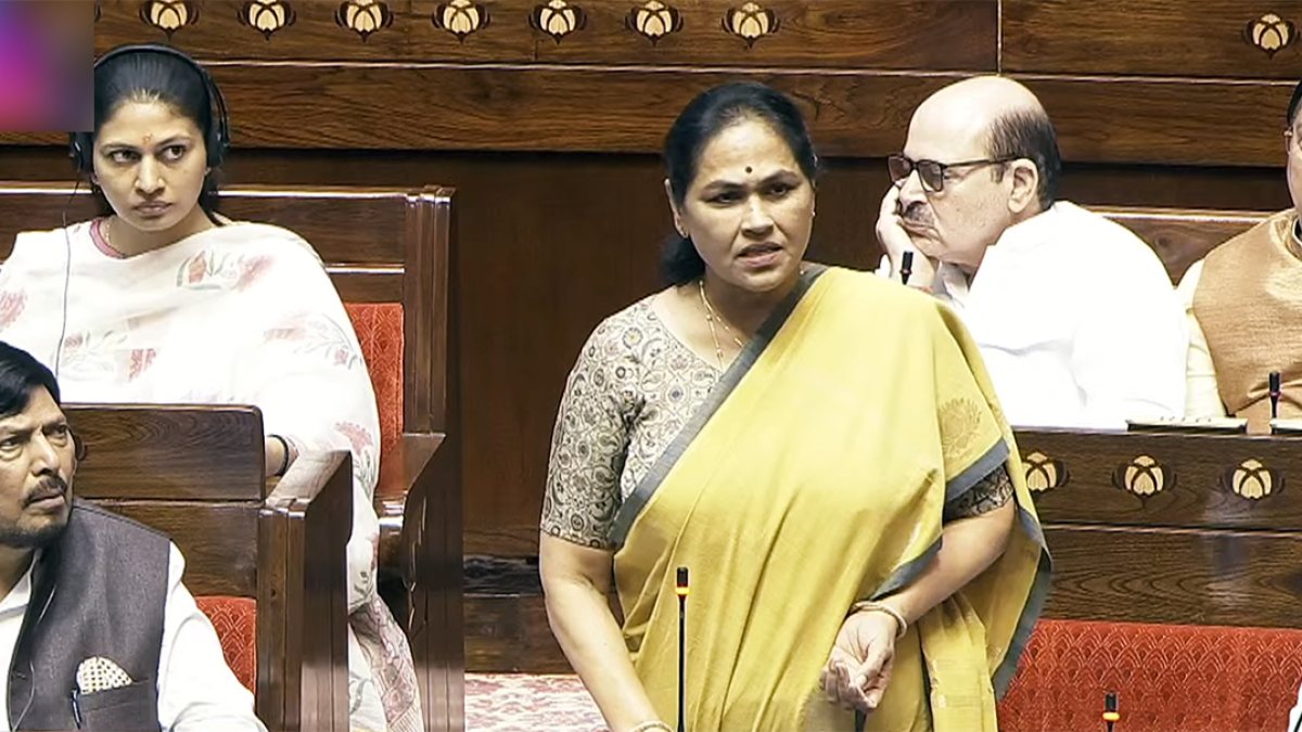 Shobha Karandlaje addresses Rajya Sabha during Monsoon session