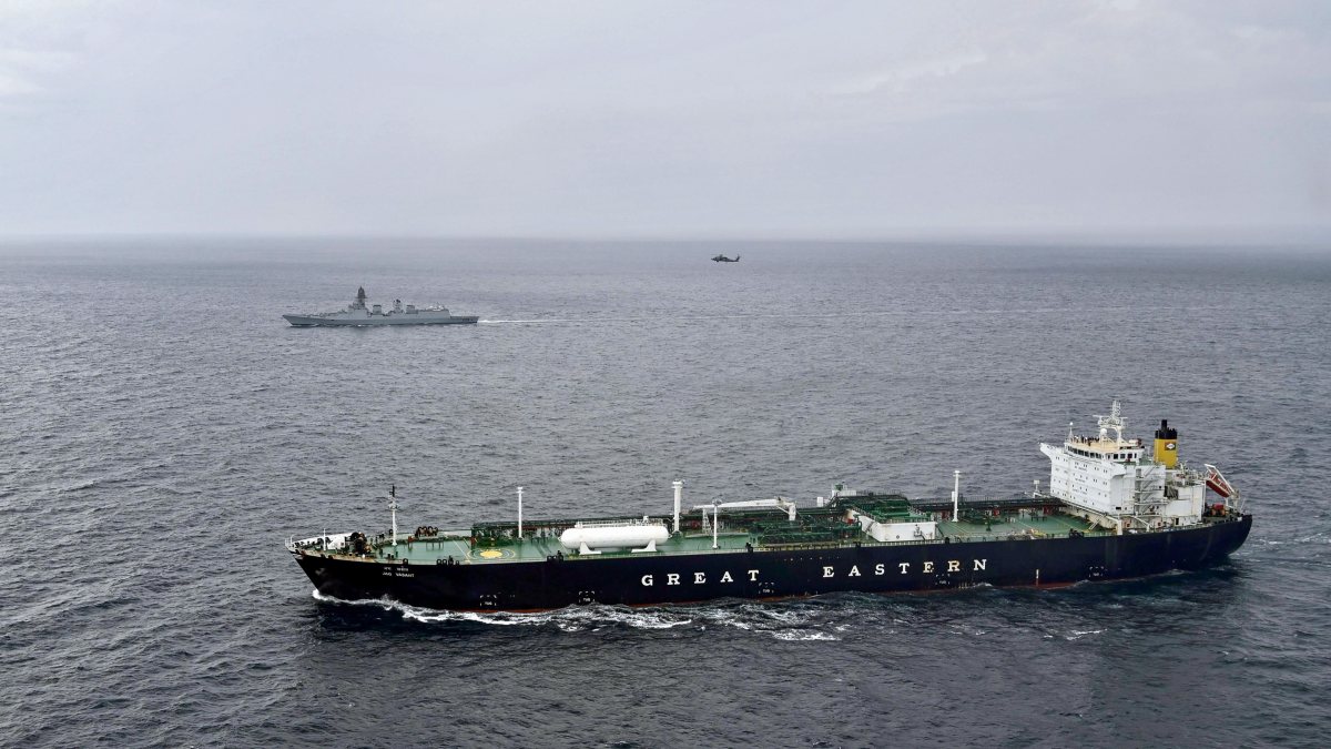 Indian Naval Ship Imphal escorts energy vessel in maritime security op