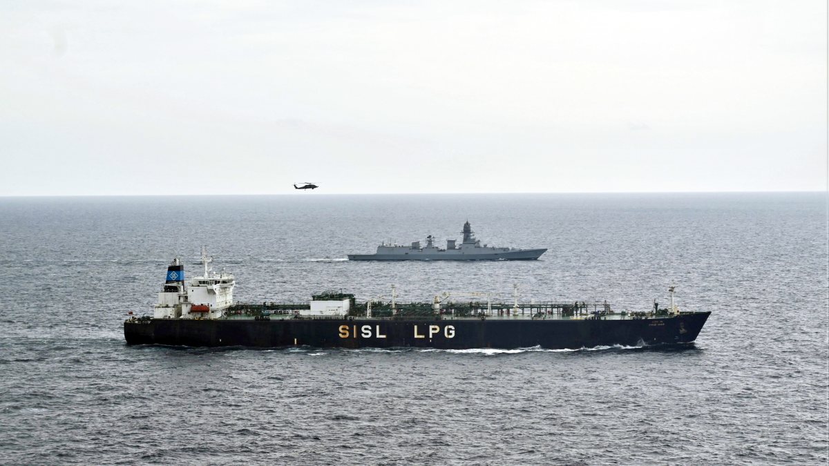 Indian Naval Ship Imphal escorts energy vessel in maritime security op