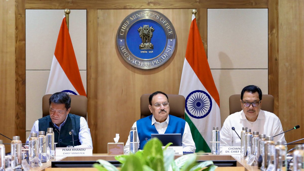 JP Nadda chairs flood review meet in Arunachal Pradesh