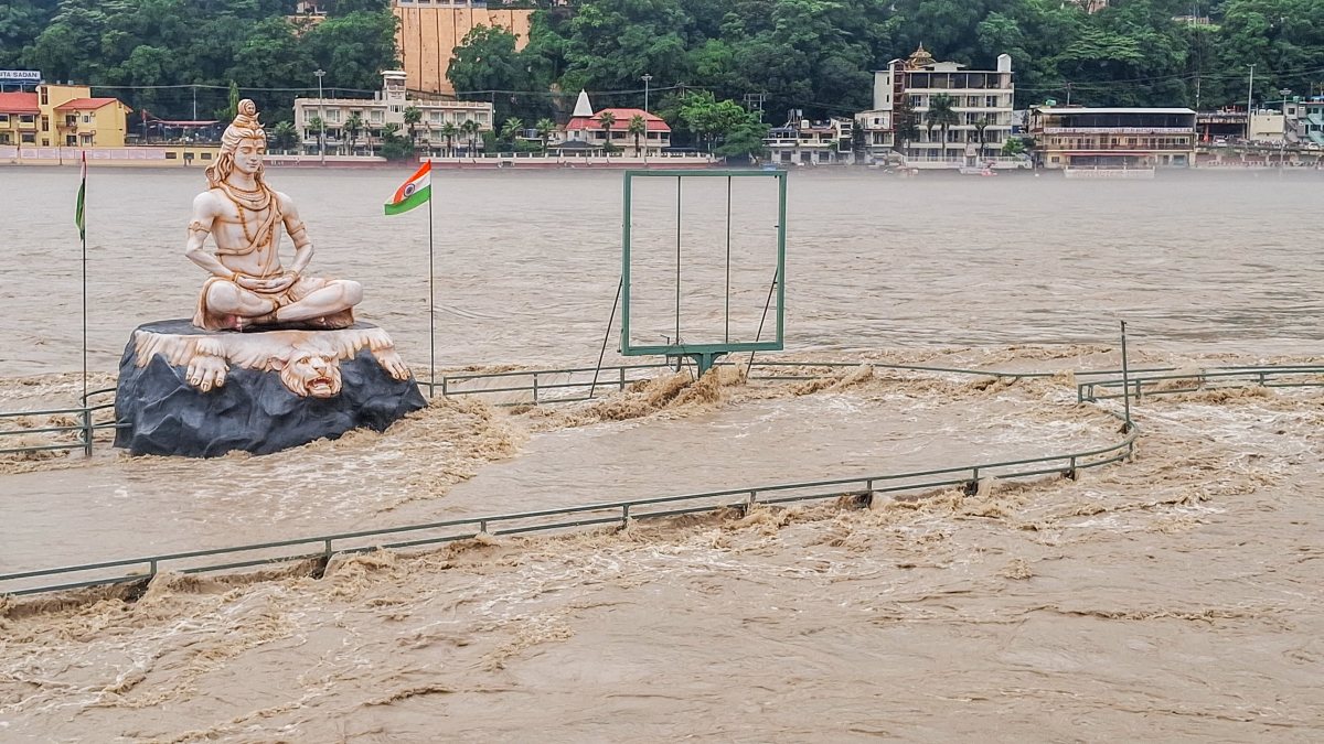 Rishikesh ghat submerged as Ganga swells after heavy rain
