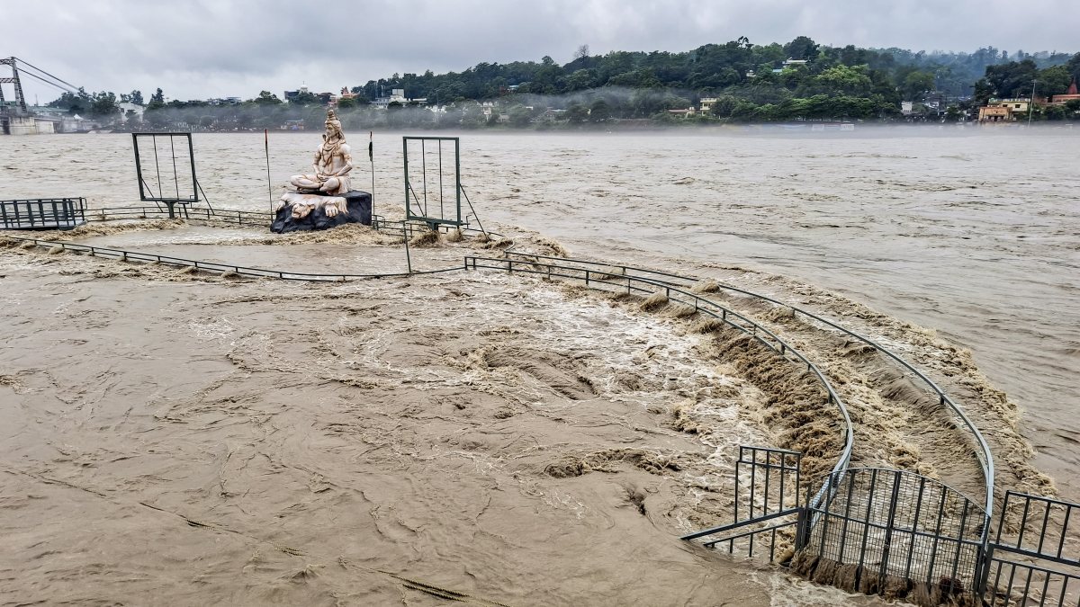Rishikesh ghat submerged as Ganga swells after heavy rain