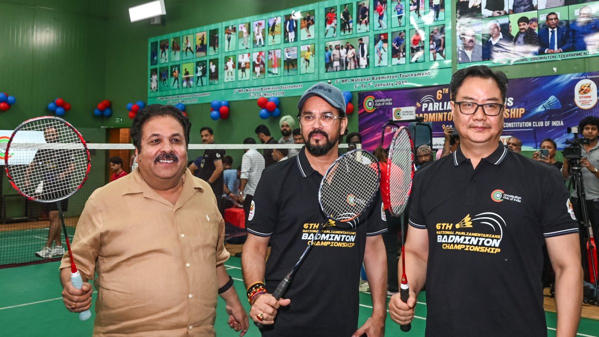 MPs serve up at inaugural badminton tournament in New Delhi