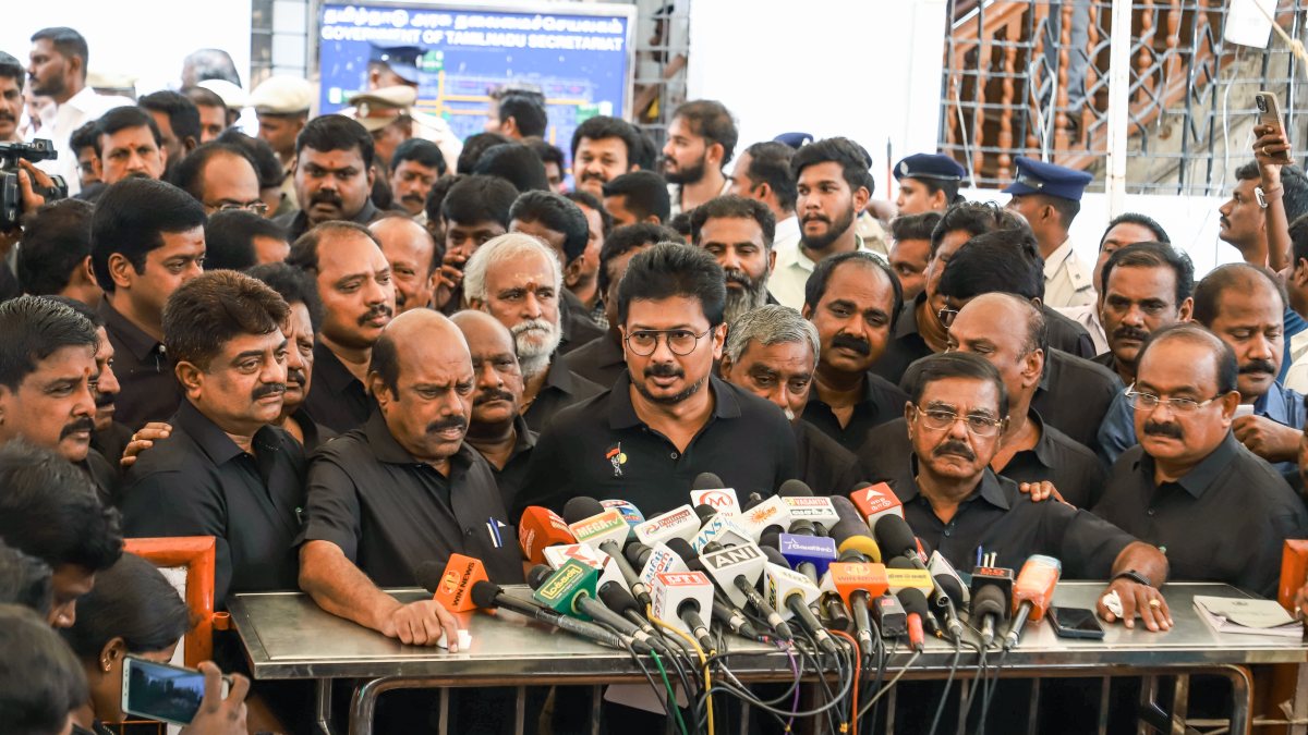 Tamil Nadu LoP Udhayanidhi Stalin addresses media in Chennai
