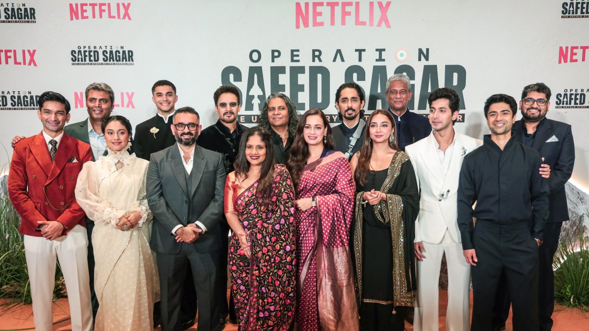 Bollywood stars promote Netflix series Operation Safed Sagar in Delhi