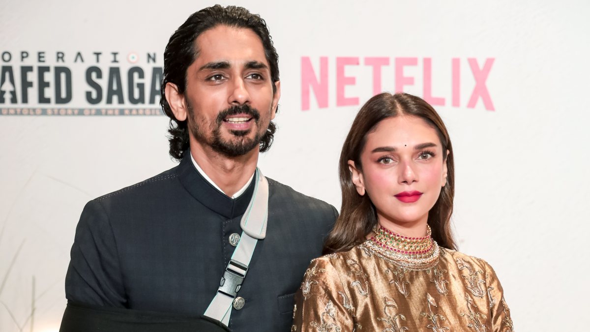Siddharth and Aditi Rao Hydari promote Operation Safed Sagar in Delhi