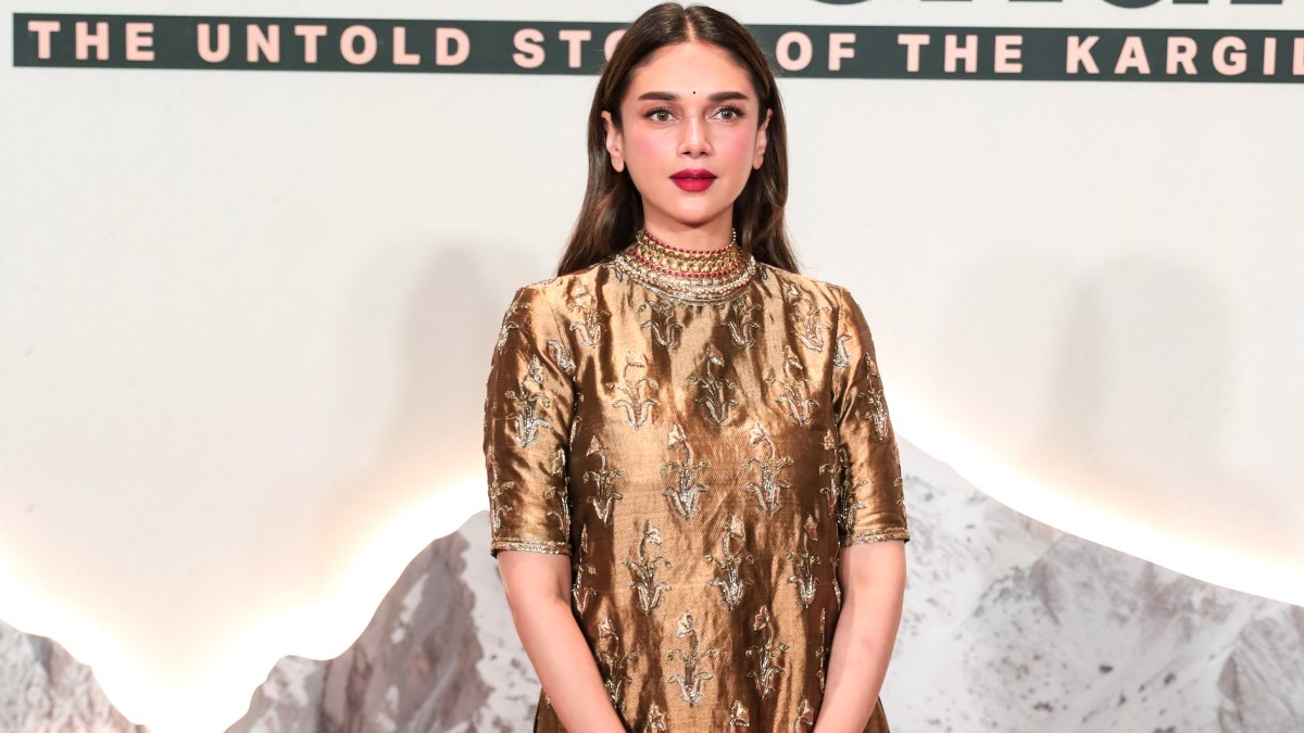 Aditi Rao Hydari promotes Operation Safed Sagar in New Delhi