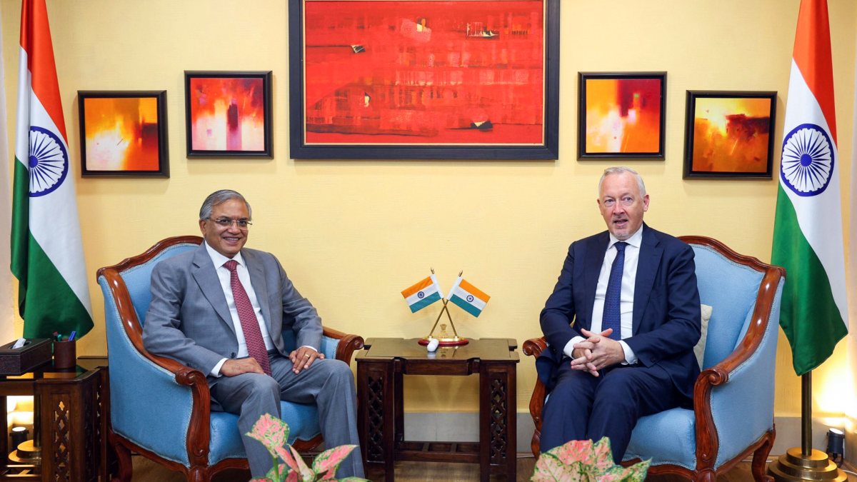 CEC Gyanesh Kumar meets Belgian envoy at Nirvachan Sadan