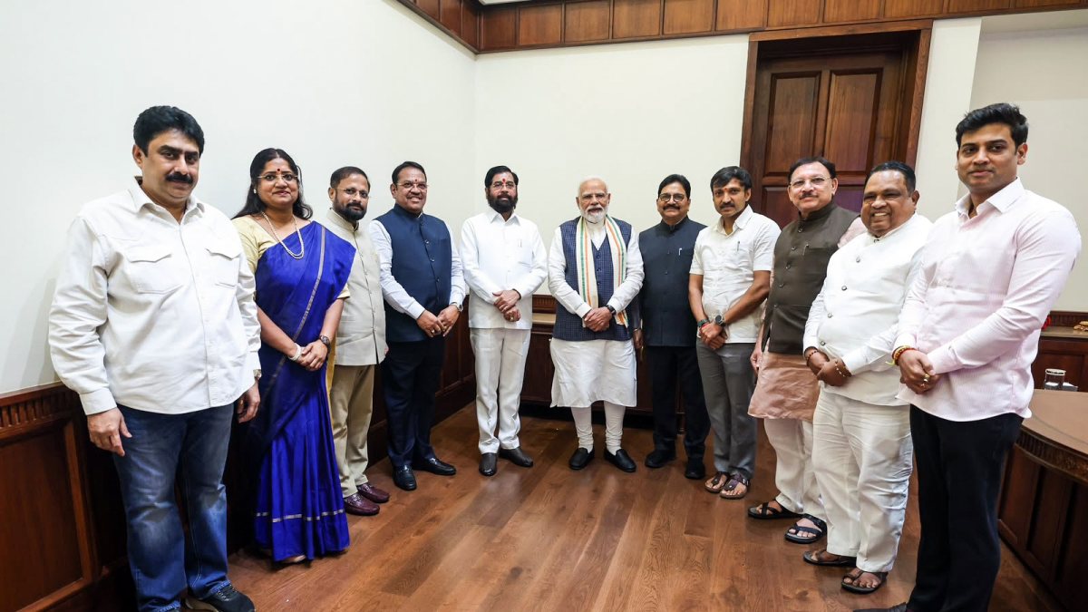 PM Modi meets Shiv Sena MPs in New Delhi