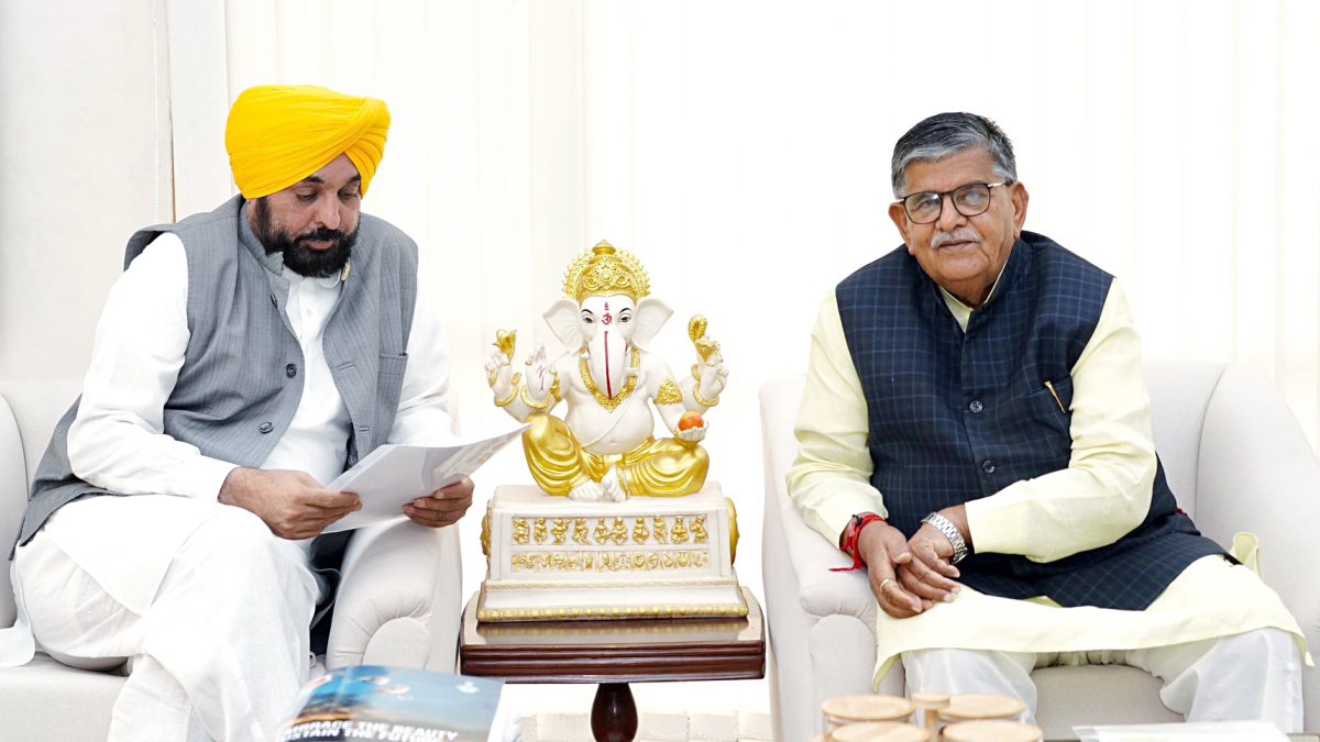 Punjab CM Mann meets Governor Kataria in Chandigarh
