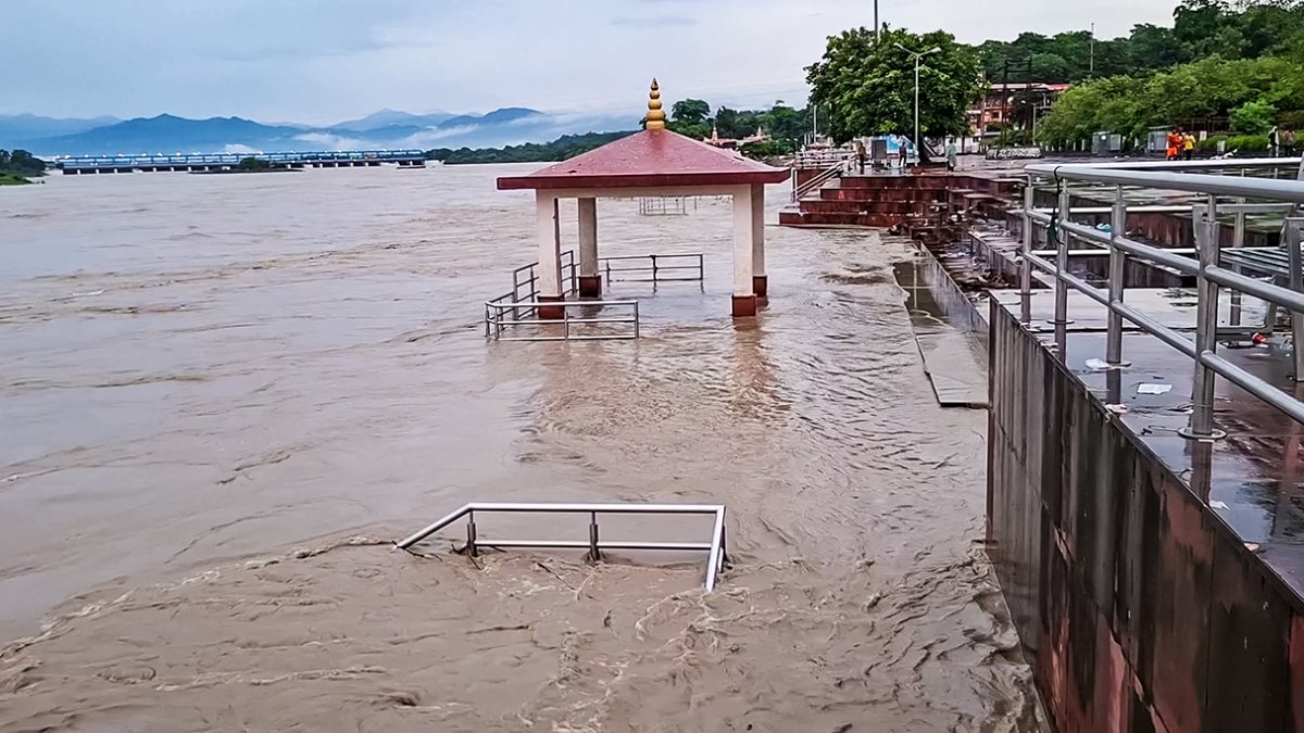 Ganga water level rises after heavy rain in Haridwar