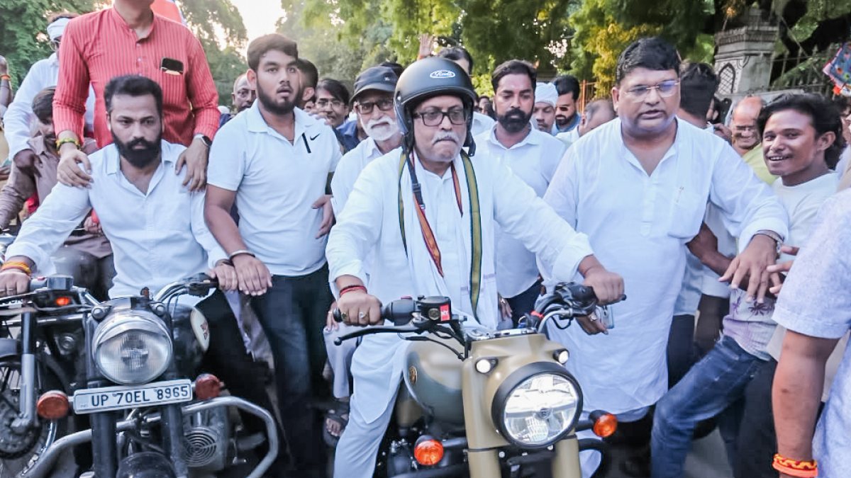 UP Congress chief leads bike rally for student campaign in Prayagraj