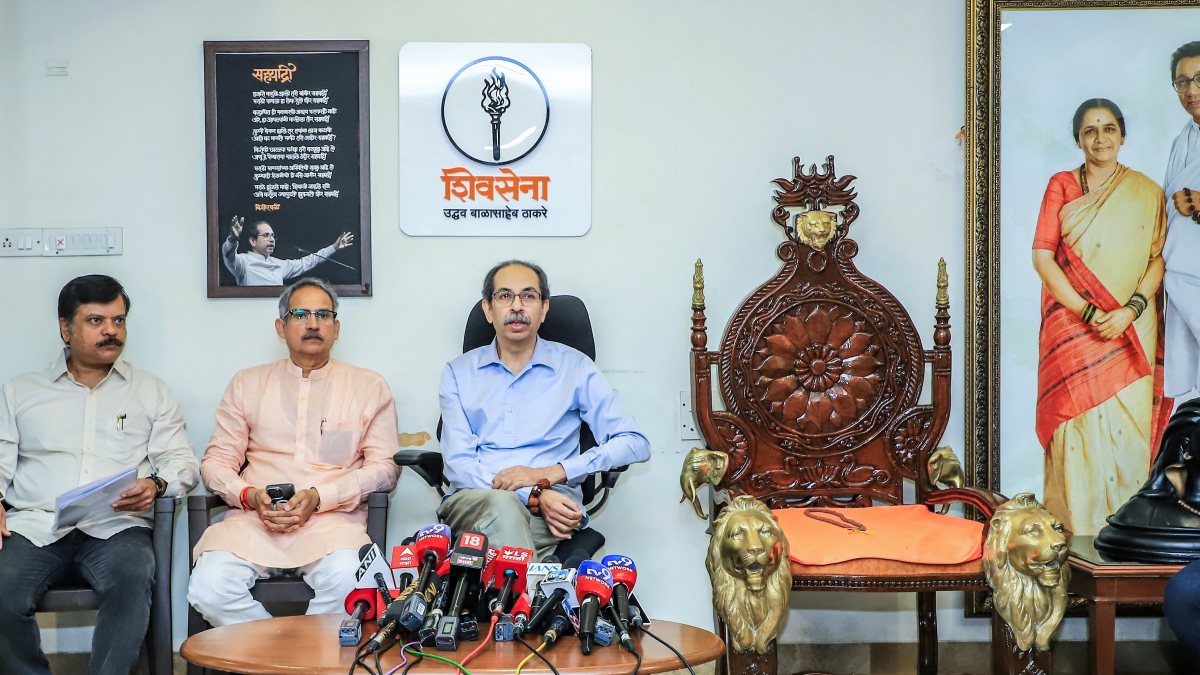 Uddhav Thackeray addresses press conference in Mumbai