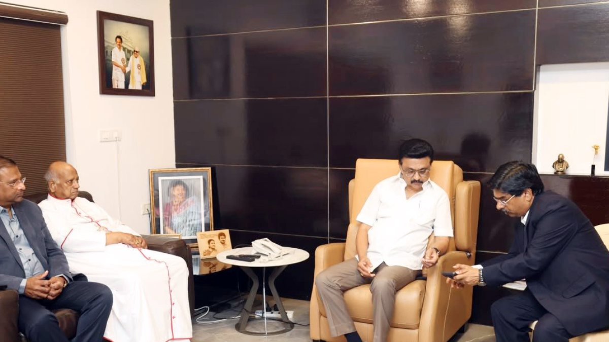 Several Christian dignitaries call on DMK President MK Stalin to express their…