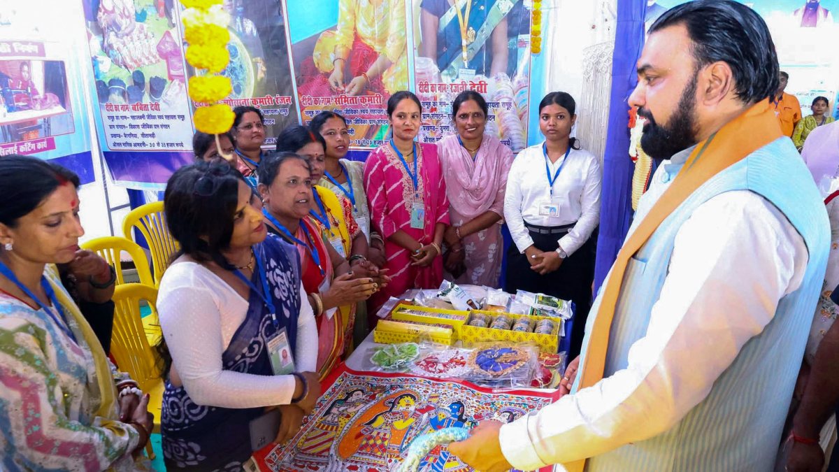Bihar CM inspects welfare scheme stalls in Sitamarhi