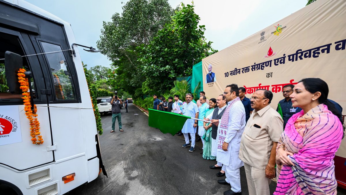 Rajasthan CM flags off 10 new blood bank buses in Jaipur