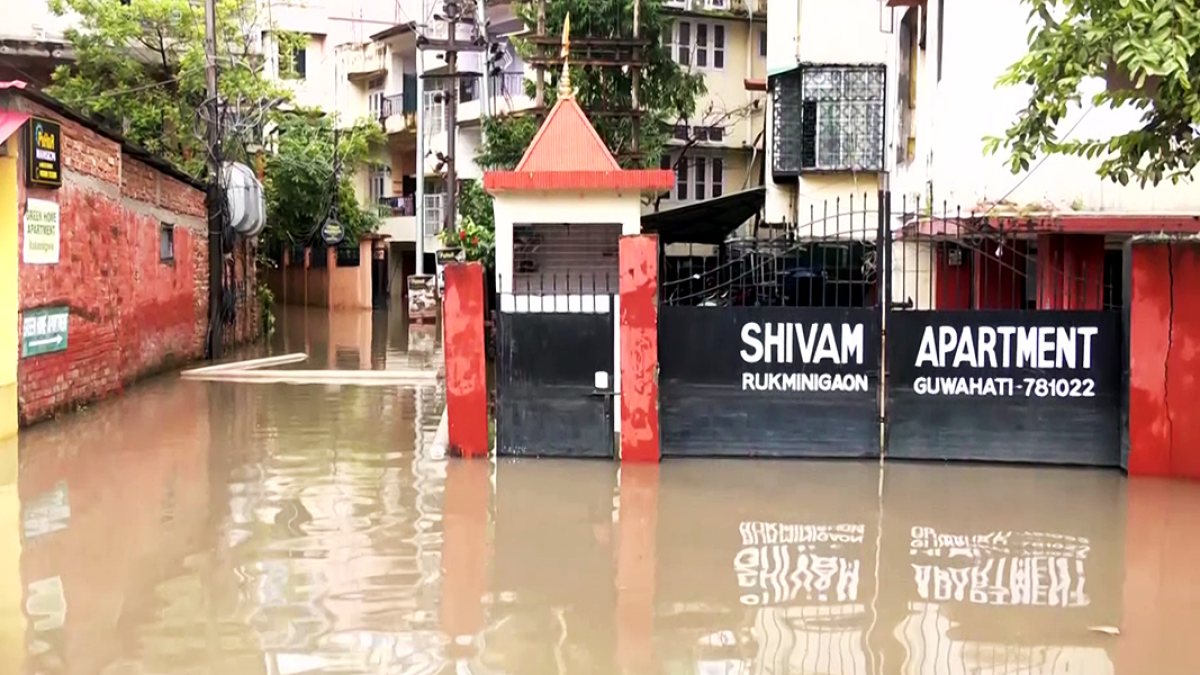 Guwahati streets flooded after heavy rains trigger waterlogging