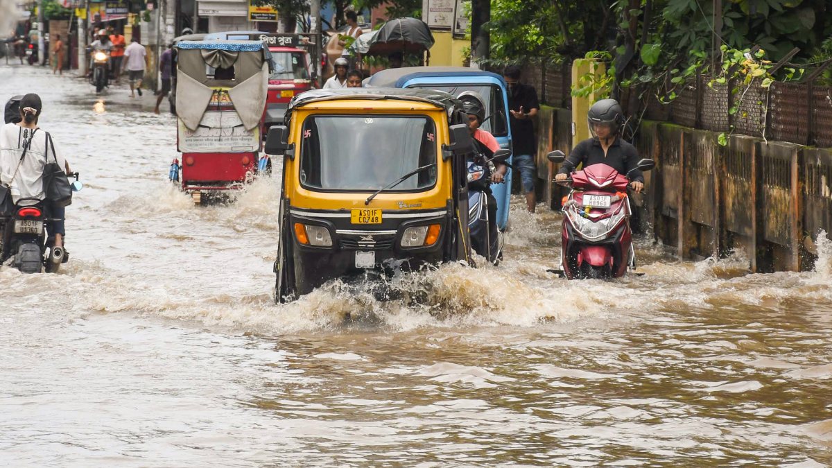 Guwahati faces waterlogging after heavy rainfall