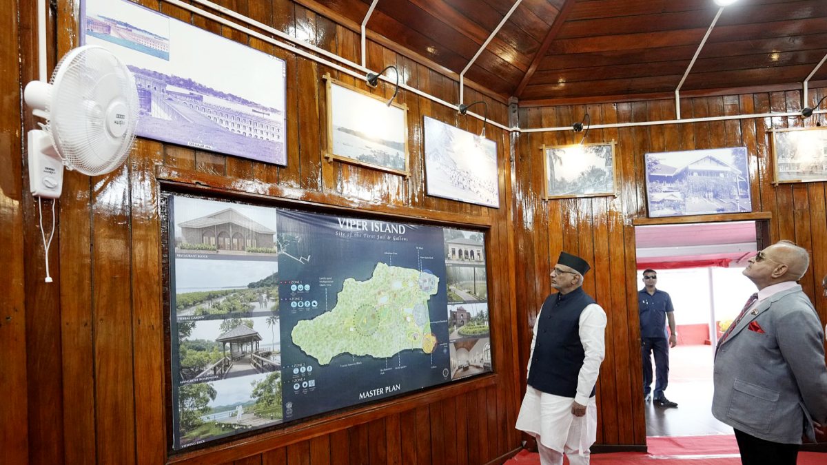 VP Radhakrishnan visits Netaji Subhash Chandra Bose Island