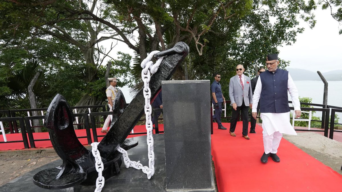 VP Radhakrishnan visits Netaji Subhash Chandra Bose Island