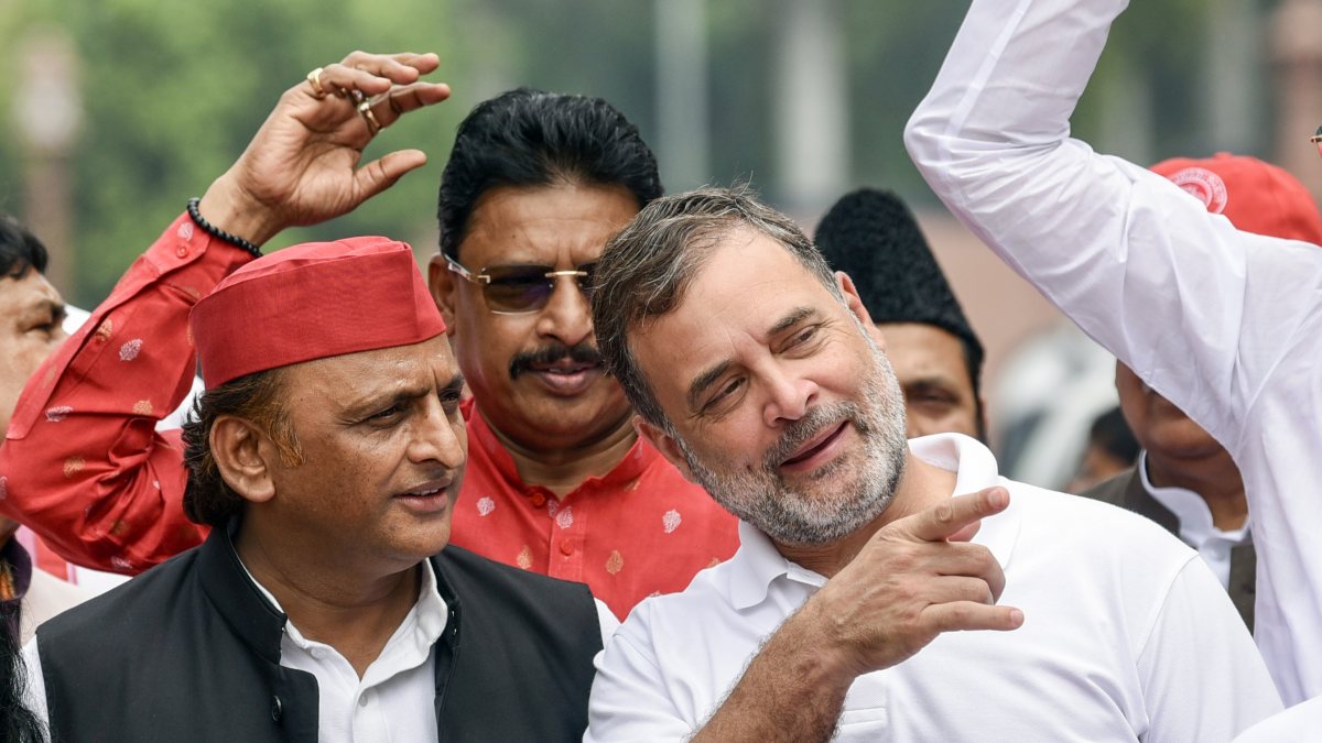 Opposition MPs protest in Delhi over CJP action, Ram Mandir funds