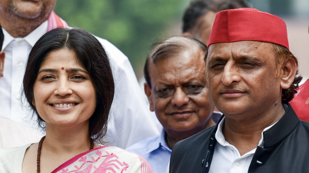 SP National President Akhilesh Yadav, SP MP Dimple Yadav and other Opposition…