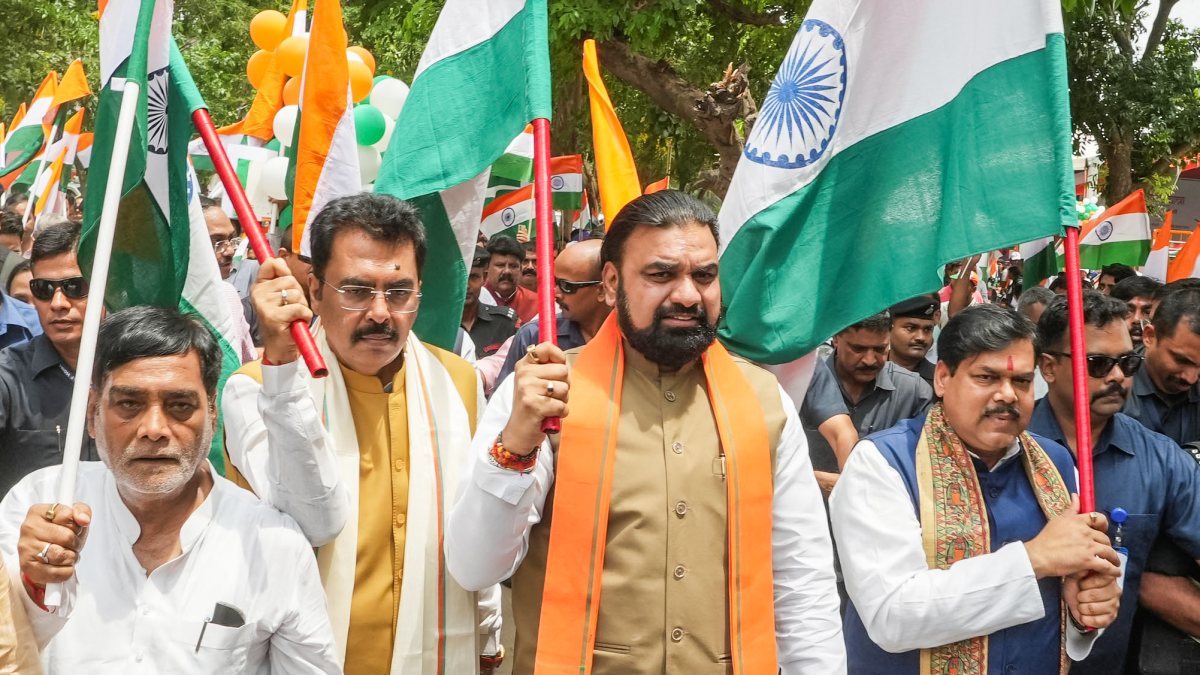 Bihar CM leads Tiranga Yatra in Patna for Har Ghar Tiranga campaign