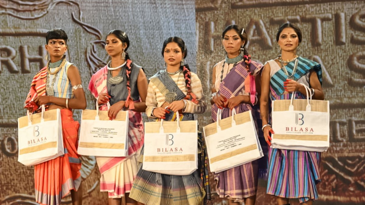 Surrendered women naxals walk the ramp at Raipur handloom event