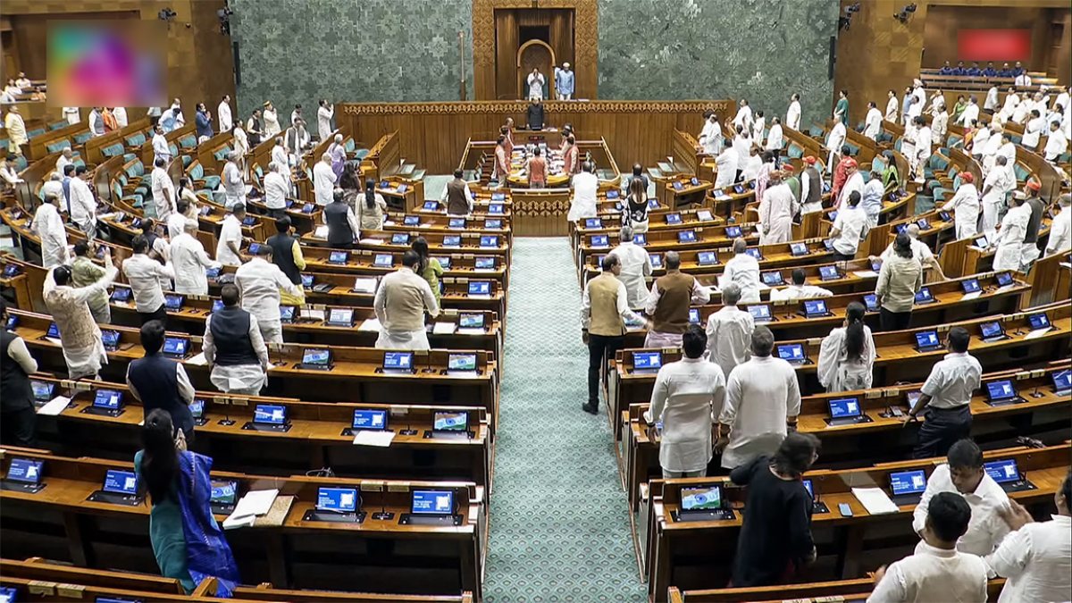 Parliamentarians greet presiding officer at Lok Sabha Monsoon Session