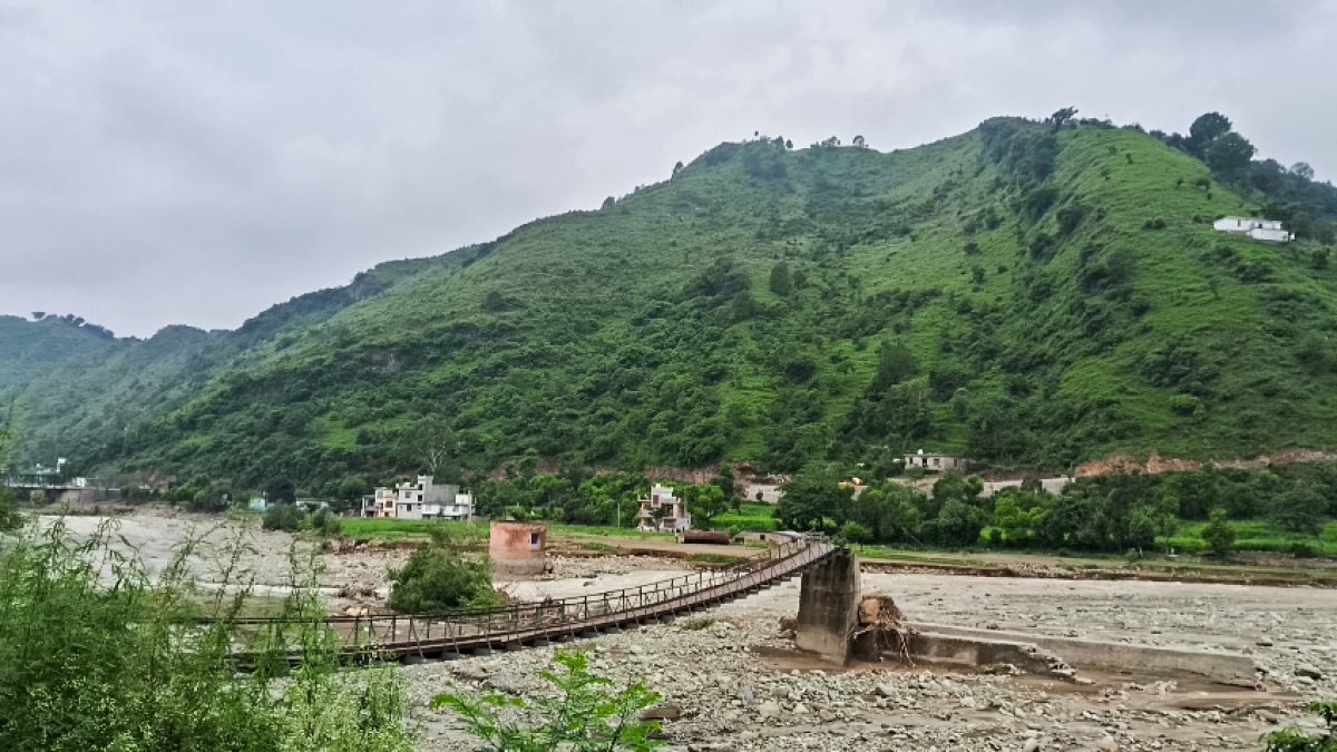 Flash flood damage hits Rajouri farmland and bridge