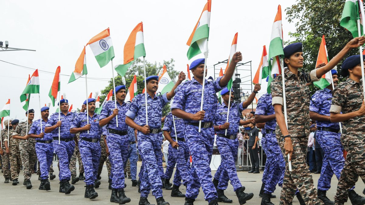 CRP personnel join Tiranga yatra in Gandhinagar ahead of I-Day
