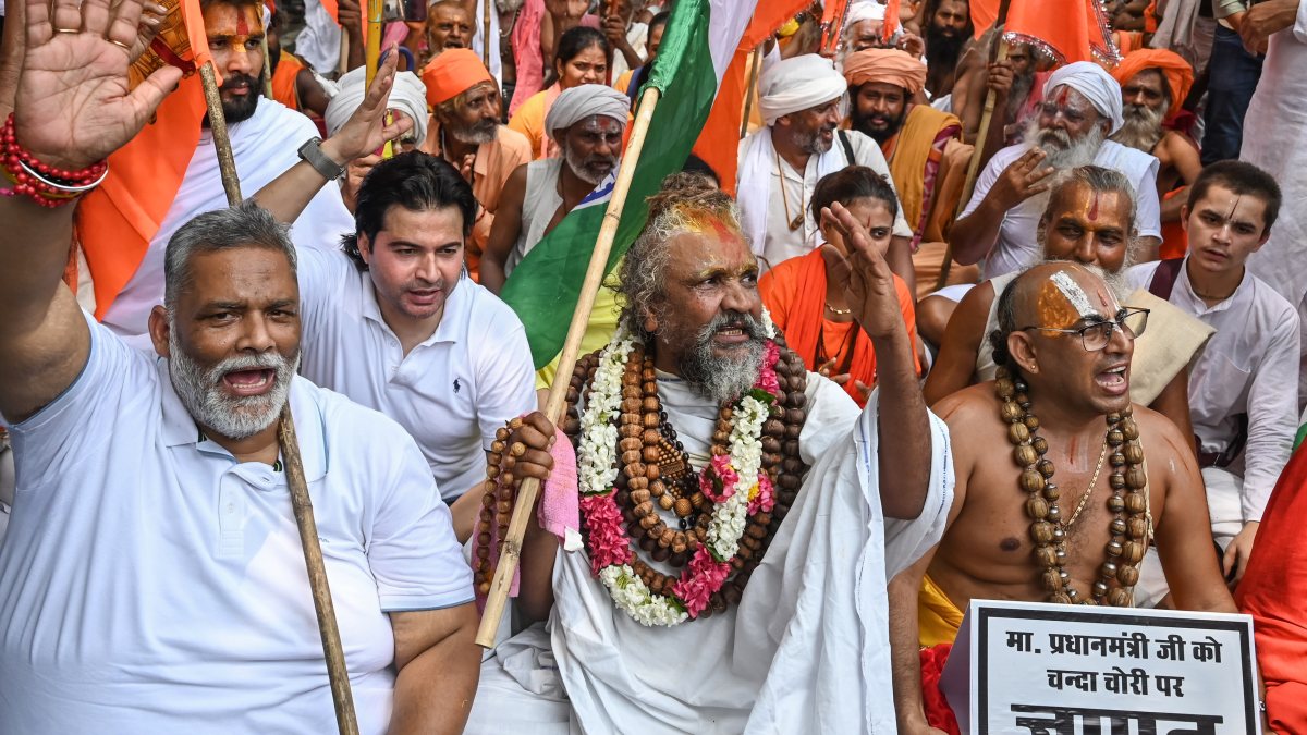 Pappu Yadav leads protest demanding CBI probe into Ram Mandir funds