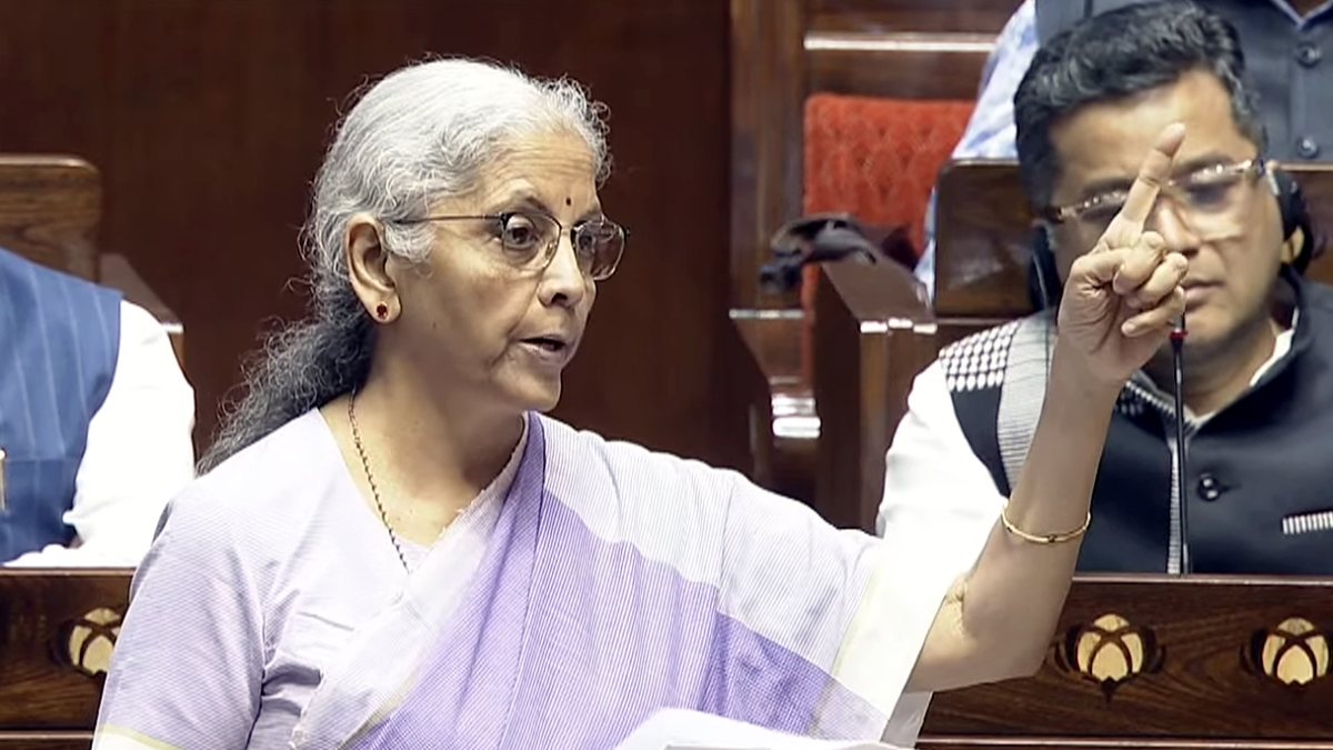 Finance Minister addresses Rajya Sabha during Monsoon session