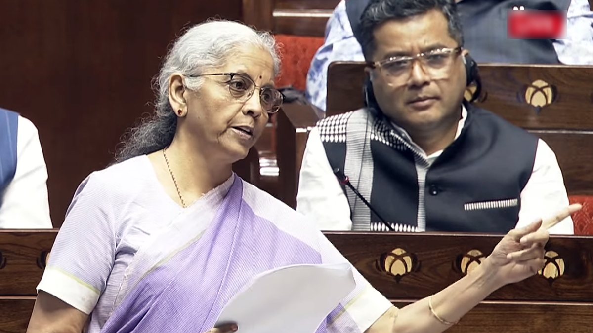 Finance Minister addresses Rajya Sabha during Monsoon session